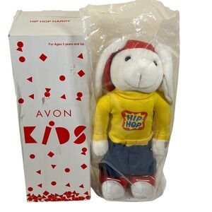NEW IN BOX - Avon Kids Hip Hop Harry Plush Bunny Rabbit 1996 Collectible Toy